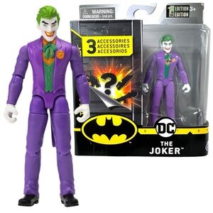 Spin Máster DC Batman - THE JOKER 4inch Action Figure 1st Edition W/ Card